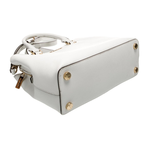 MICHAEL Michael KORS White Saffiano Leather Satchel - Picture 6 of 15
